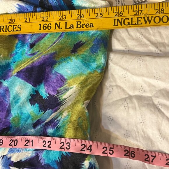 NWT Kim Rogers Women Plus  24W Water Color Sleeveless Dress Midi Career Event - Picture 14 of 16